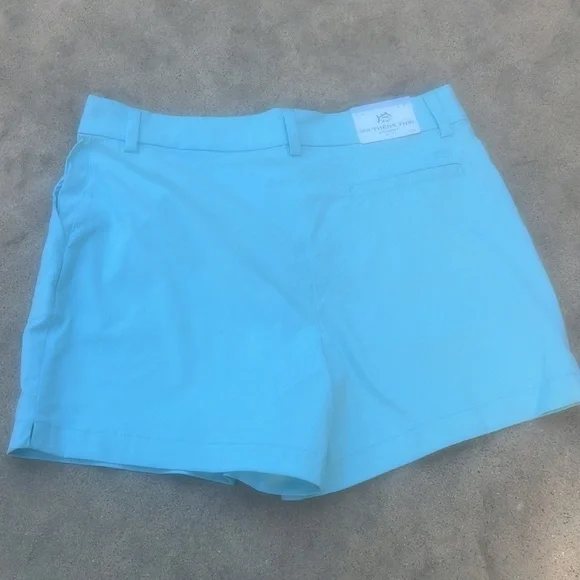 Southern Tide Wake Blue Inlet Performance 4" Inseam Women's Shorts Size 6 NWT